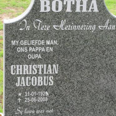 BOTHA Christian Jacobus 1929-2008