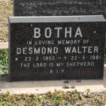 BOTHA Desmond Walter 1955-1981
