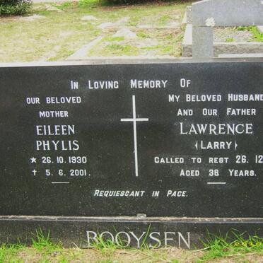 BOOYSEN Lawrence -1967 &amp; Eileen Phylis 1930-2001