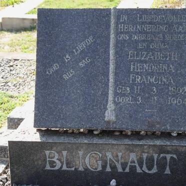 BLIGNAUT Elizabeth Hendrina Francina 1892-1964