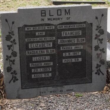 BLOM Francois Johannes -1967 &amp; Elizabeth Magdalena -1963