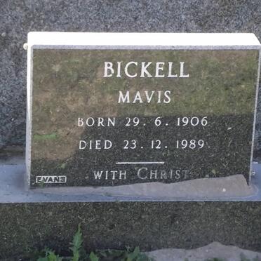 BICKELL Mavis 1906-1989