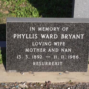 BRYANT Phyllis Ward 1892-1986