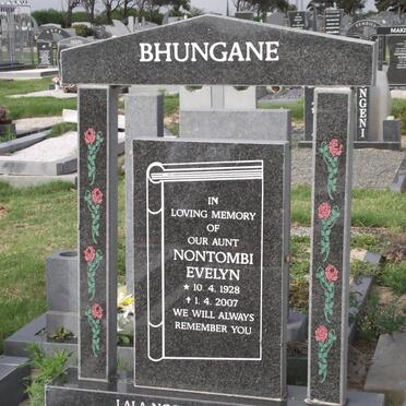 BHUNGANE Nontombi Evelyn 1928-2007