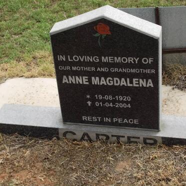 CARTER Anne Magdalena 1920-2004
