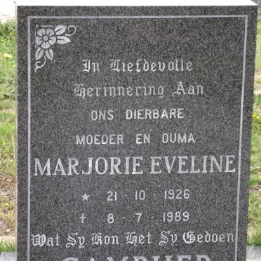 CAMPHER Marjorie Eveline 1926-1989