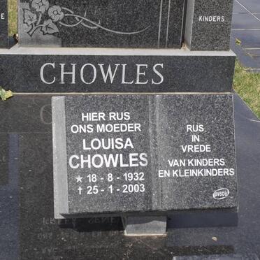 CHOWLES Louisa 1932-2003