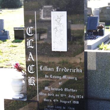 CLACK Lillian Fredericka 1918-1974