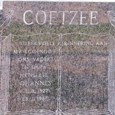 COETZEE Hendrik Johannes 1927-1987