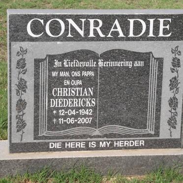 CONRADIE Christian Diedericks 1942-2007