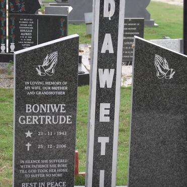 DAWETI Boniwe Gertrude 1943-2006