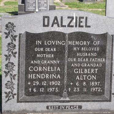 DALZIEL Gilbert Alton 1897-1972 &amp; Cornelia Hendrina 1902-1973