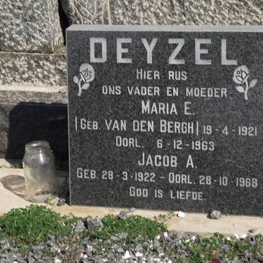 DEYZEL Jacob A. 1922-1968 &amp; Maria E. VAN DEN BERGH 1921-1963