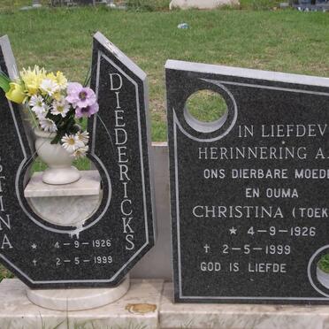 DIEDERICKS Christina 1926-1999
