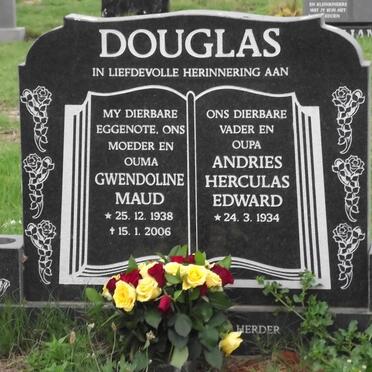 DOUGLAS Andries Herculas Edward 1934- &amp; Gwendoline Maud 1938-2006