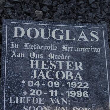 DOUGLAS Hester Jacoba 1922-1996