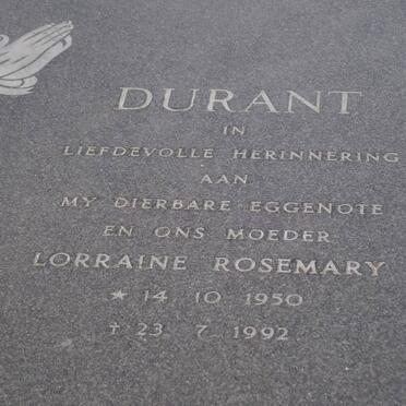 DURANT Lorraine Rosemary 1950-1992