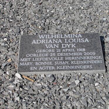 DYK Wilhelmina Adriana Louisa, van 1918-2009