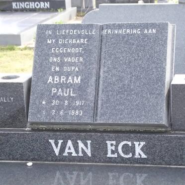 ECK Abram Paul, van 1917-1983