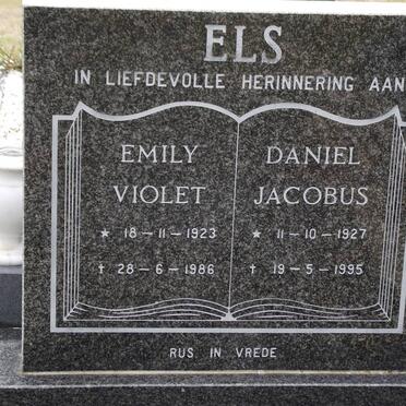 ELS Daniel Jacobus 1927-1995 &amp; Emily Violet 1923-1986