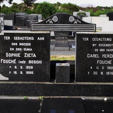 FOUCHE Carel Herculas 1920-1976 &amp; Sophia Zieta BOSCH 1926-1996