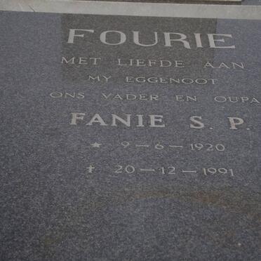 FOURIE Fanie S.P. 1920-1991