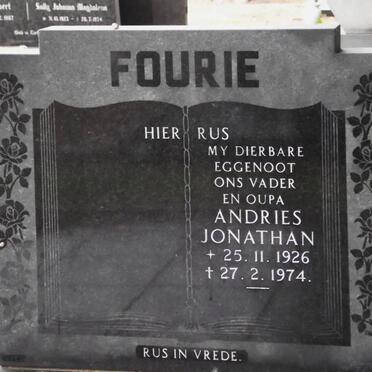 FOURIE Andries Jonathan 1926-1974