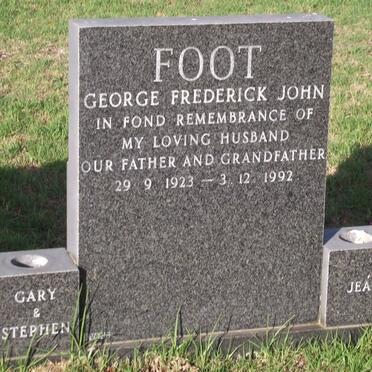 FOOT George Frederick John 1923-1992