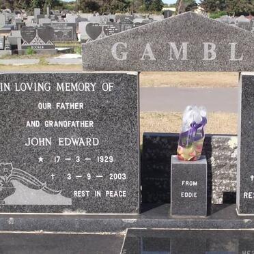 GAMBLE John Edward 1929-2003 &amp; Johanna Elizabeth 1933-1984
