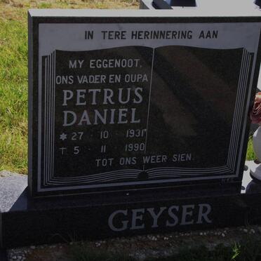GEYSER Petrus Daniel 1931-1990