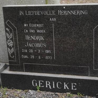 GERICKE Hendrik Jacobus 1915-1973