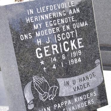 GERICKE H.J. 1919-1984 :: GERICKE Jan Gideon 1919-1995