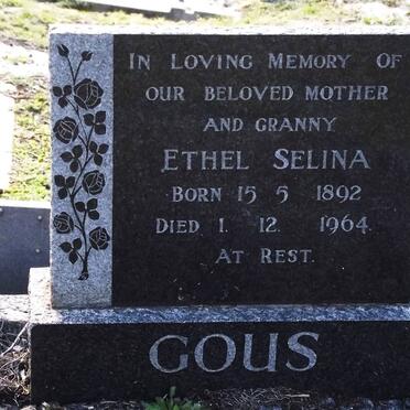 GOUS Ethel Selina 1892-1964
