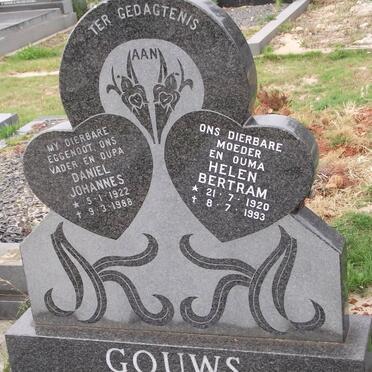 GOUWS Daniel Johannes 1922-1988 &amp; Helen Bertram 1920-1993