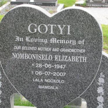 GOTYI Nomboniselo Elizabeth 1947-2007