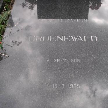 GROENEWALD Maria Elizabeth 1905-1989