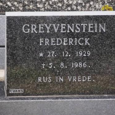 GREYVENSTEIN Frederick 1929-1986