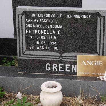 GREEN Petronella C. 1919-1994 :: GREEN Angie 1957-2008