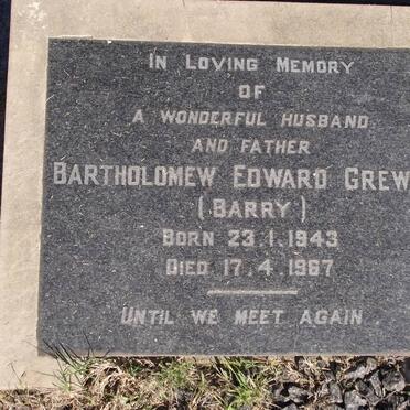 GREWAR Bartholomew Edward 1943-1967