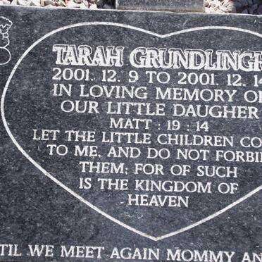 GRUNDLINGH Tarah 2001-2001