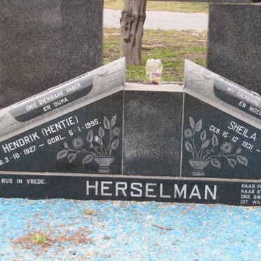 HERSELMAN Hendrik 1927-1995 &amp; Sheila Elsie 1931-1975