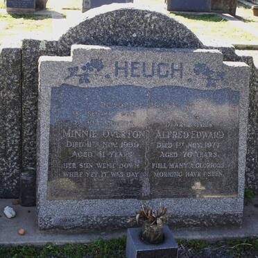 HEUGH Minnie Overton -1959 &amp; Alfred Edward -1977
