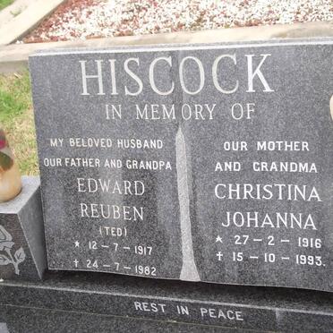 HISCOCK Edward Reuben 1917-1982 &amp; Christina Johanna 1916-1993
