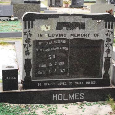 HOLMES Sid 1914-1971