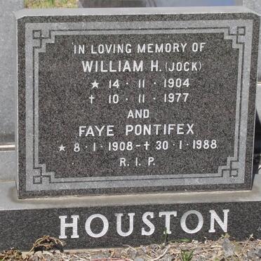 HOUSTONn William H. 1904-1977 &amp; Faye PONTIFEX 1908-1988