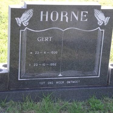 HORNE Gert 1930-1992
