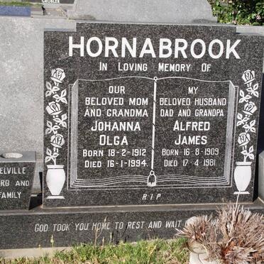 HORNABROOK  Alfred James 1909-1981 &amp; Johanna Olga 1912-1994