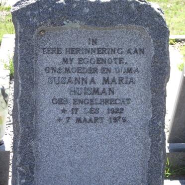 HUISMAN Susanna Maria nee ENGELBRECHT 1922-1979