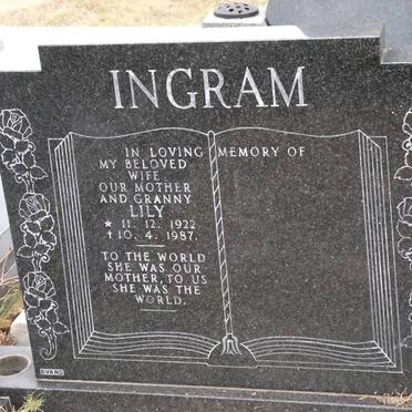 INGRAM Lily 1922-1987
