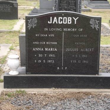 JACOBY Juluis Albert 1912-1982 &amp; Anna Maria 1913-1973